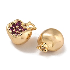 Latón micro pavimenta claro cubic zirconia encantos&nbsp;KK-U037-12G-04