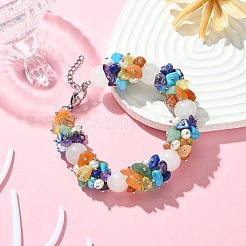 Bracelet en jade blanc naturel&nbsp;BJEW-JB09631-02