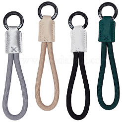 4 Stück 4-farbige Schlüsselanhänger aus PU-Leder&nbsp;KEYC-GF0001-26