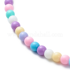 Collane in capretto elasticizzato in acrilico opaco fiori&nbsp;NJEW-JN03972
