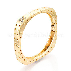 Messing-Armbänder mit Mikropflaster und klarem Zirkonia&nbsp;BJEW-N035-05G