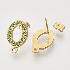 Boucles d'oreilles à tige en acier inoxydable 304&nbsp;STAS-T052-03G-10