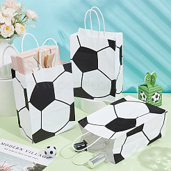 Geschenktüten aus Papier mit Fußball-Aufdruck und Henkel&nbsp;ABAG-WH0045-31A