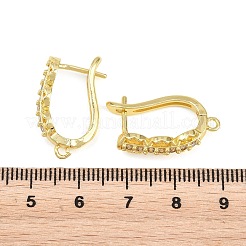 Messing Micro Pave klare Zirkonia Creolen Zubehör&nbsp;KK-K340-41G