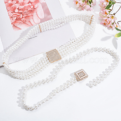 2 ceinture extensible multi-brins en perles de plastique&nbsp;AJEW-WR0002-21