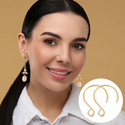 Crochets de boucles d'oreilles en acier inoxydable 304 avec placage ionique (IP)&nbsp;STAS-UN0058-96G