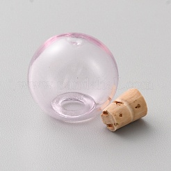 Transparente Glasflaschen-Anhänger&nbsp;AJEW-WH0258-748C-01