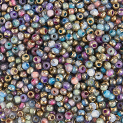 84g 14 Farben Glas Saatperlen&nbsp;GLAA-SC0003-35