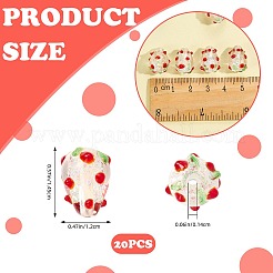20 pz perline irregolari in laminato lampwork fatte a mano&nbsp;FOIL-SZ0001-01