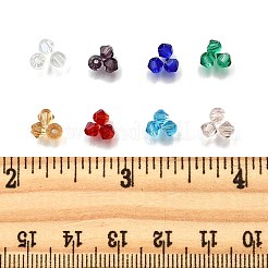 8 Farben imitieren österreichischen Kristall galvanisieren Doppelkegel Glasperlenstränge&nbsp;GLAA-FP0001-32