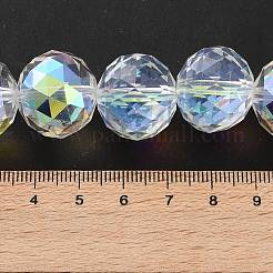 Transparent galvanisieren Glasperlen Stränge&nbsp;EGLA-N002-34H-H01