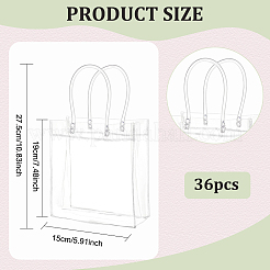 Rechteckige transparente PVC-Aufbewahrungsbeutel zum Valentinstag mit Griff&nbsp;ABAG-WH0038-38