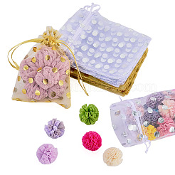 24 bolsa de organza con cordón para joyería&nbsp;ABAG-TADJ0001-06B