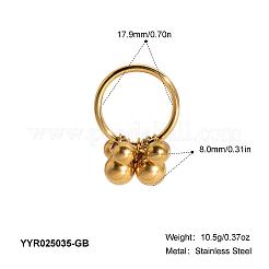 Fingerringe aus Edelstahl mit runden Perlen&nbsp;BC9848-2