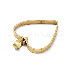 Ciondoli con castone aperto in acciaio inossidabile 304&nbsp;STAS-Z091-05G-09