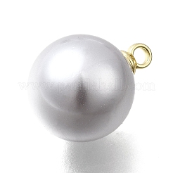 Pendentifs en plastique imitation perle ABS&nbsp;FIND-H052-01G-02G