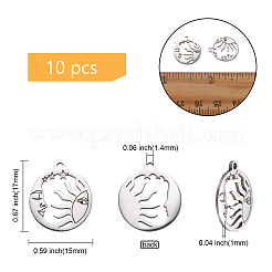 201 Edelstahlanhänger&nbsp;STAS-CJC0007-04