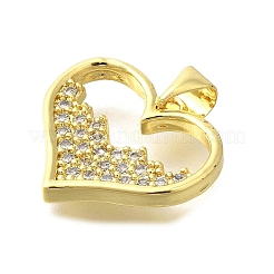 Pendenti in zirconi cubici trasparenti in micro pavè di ottone&nbsp;LS-KK-M297-30G