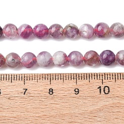 Natürliche Lepidolith / lila Glimmer Steinperlen Stränge&nbsp;G-B133-A01-6MM