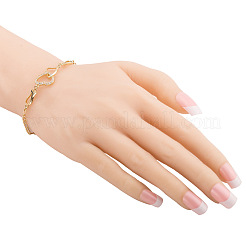 Messing Zirkonia Gliederkette Armbänder&nbsp;BJEW-EE0003-01G