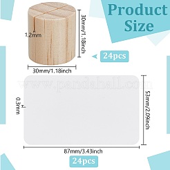 24 x Notizblockhalter aus Holz mit Säulen&nbsp;AJEW-BC0009-95C