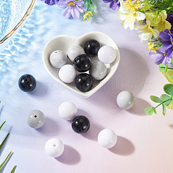 15pcs 3 couleurs perles acryliques opaques&nbsp;SACR-TADJ0001-05A