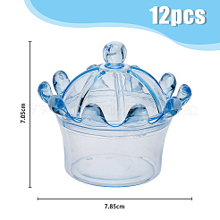 Scatola di caramelle di plastica a forma di corona&nbsp;AJEW-WH0033-08A