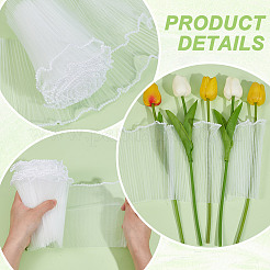Carta a rete avvolgente per bouquet di fiori in poliestere&nbsp;SRIB-WH0011-214C