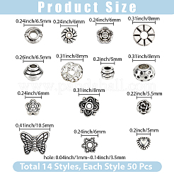 700pcs 14 Arten tibetanische Legierungsperlen&nbsp;FIND-PA0001-28