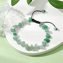 Braccialetti di perline intrecciate in avventurina verde naturale per le donne&nbsp;BJEW-JB11107-03
