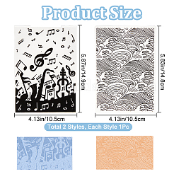 2 carpeta de relieve de plástico de 2 estilos&nbsp;DIY-CP0008-89