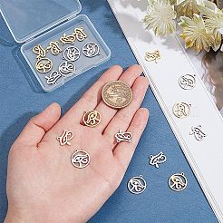 24 Stück 2 Stil 201 Edelstahlanhänger&nbsp;STAS-SC0003-58