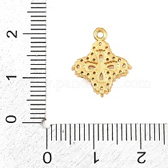 Pendenti in zirconi cubici trasparenti in micro pavè di ottone&nbsp;CU-CBA2E4B-04B-G