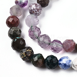 Naturelles et synthétiques mélangées perles de pierres précieuses brins&nbsp;G-D080-A01-01-13