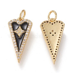 Pendentifs en laiton zircon cubique transparent&nbsp;ZIRC-K086-17A-G