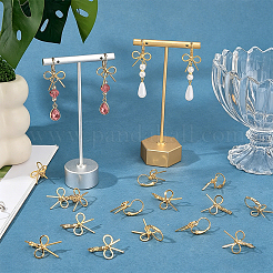 10 Paar Ohrringe mit Schleife und Klappverschluss aus Messing&nbsp;EJEW-SC0001-94