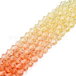 Perles de verre en fil de peinture cuite à dégradé de couleurs&nbsp;DGLA-A039-T6mm-A014