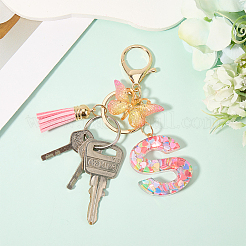 Porte-clés à pompon en alliage de zinc&nbsp;KEYC-WH20004-12T