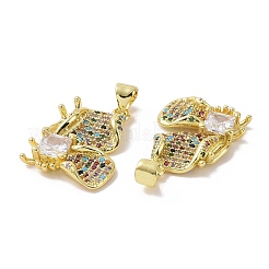 Colgante micropavé cubic zirconia de latón&nbsp;ZIRC-I063-30B