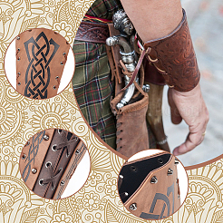 Verstellbares Armband aus PU-Leder mit Kordel&nbsp;AJEW-WH0270-433A