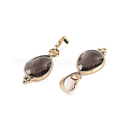 Natürliche facettierte Rauchquarz-Anhänger&nbsp;KK-L218-004G-05