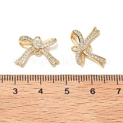Verbindungsanhänger mit Mikropavé aus Messing mit durchsichtigen Zirkonia-Steinen&nbsp;KK-A259-37G