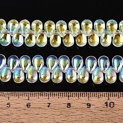 Chapelets de perles en verre transparent électrolytique&nbsp;EGLA-N057-04A-01