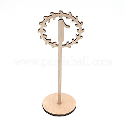 Décoration d'affichage de plaque de table en bois&nbsp;DJEW-WH0015-09A