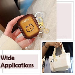 8 pendentif décoratif en alliage émaillé avec empreinte de chien et de patte&nbsp;HJEW-YW00215