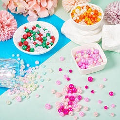 Cuentas de perlas de imitación de plástico abs de 150g y 5 colores&nbsp;KY-TA0001-44B