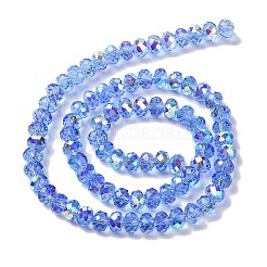 Fili di perline placcate trasparenti placcate colore ab&nbsp;EGLA-H104-06G