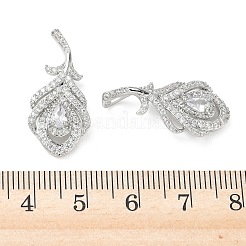 Pendenti in zirconi cubici trasparenti in micro pavè di ottone&nbsp;KK-A299-01P