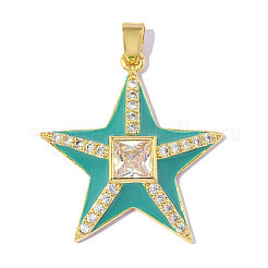 Pendentifs en laiton zircon cubique transparent&nbsp;CU-OY001-02