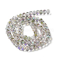 Transparentes perles de verre de galvanoplastie brins&nbsp;GLAA-Q099-C01-12-1